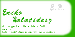 eniko malatidesz business card